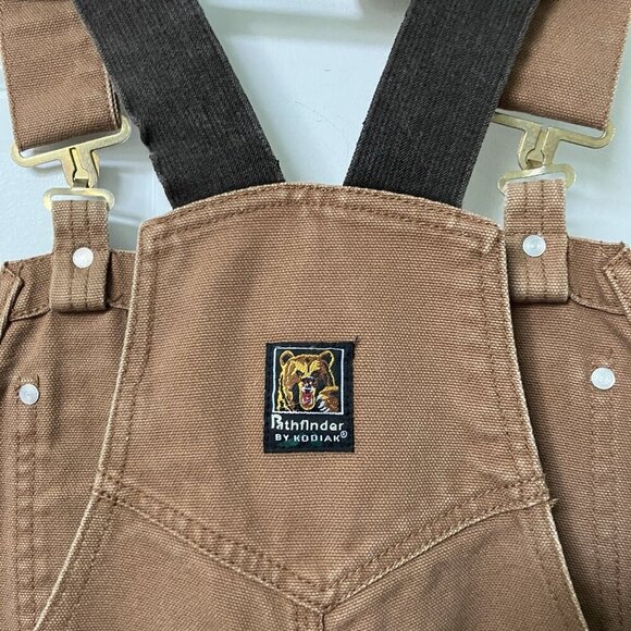 Vintage Kodiak Overalls Mens Brown Canvas Workwear Dungaree Bib One Piece - Picture 8 of 11